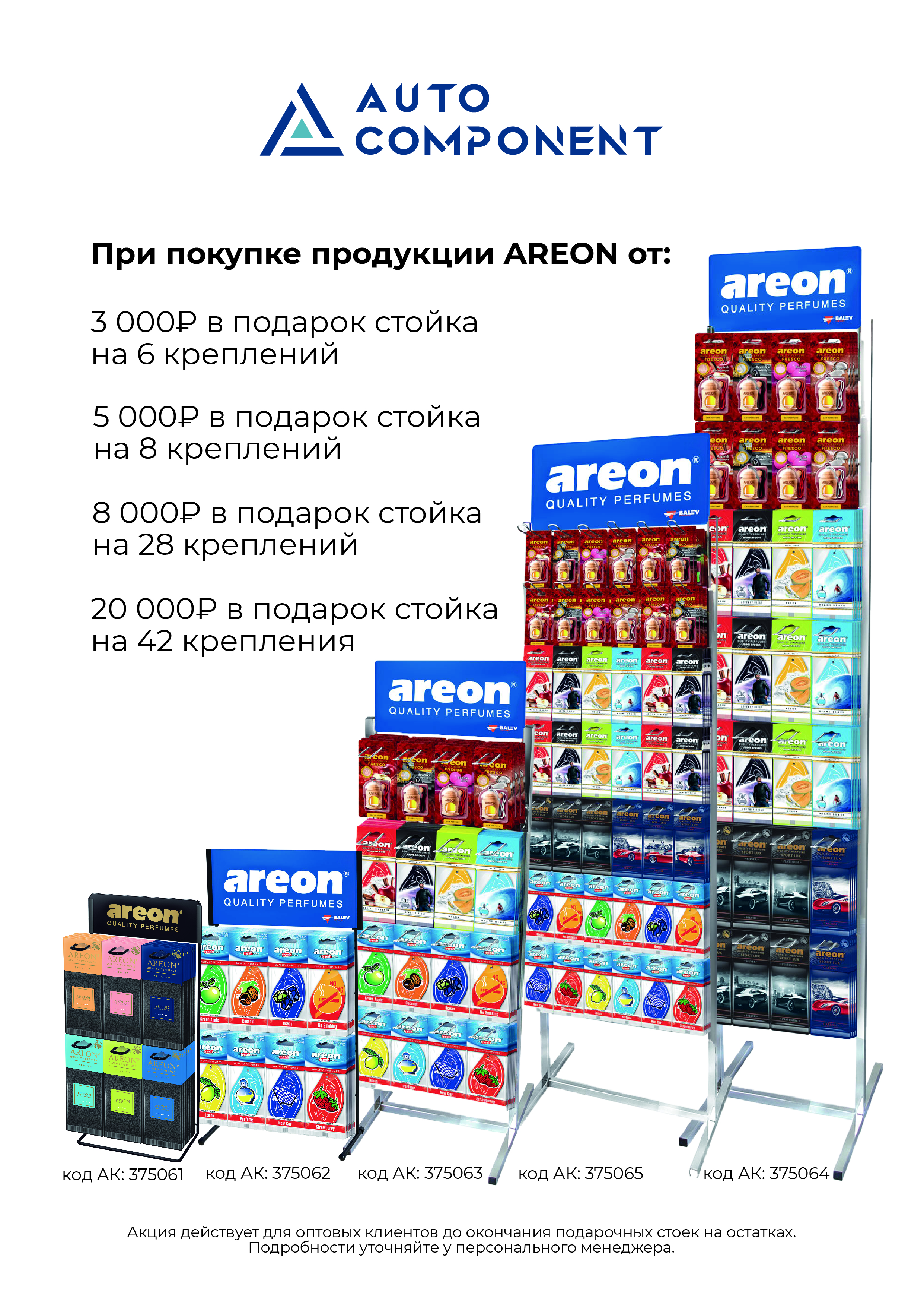 AREON акция с подарочными стойками!